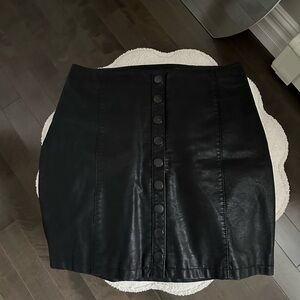 Black mini skirt
